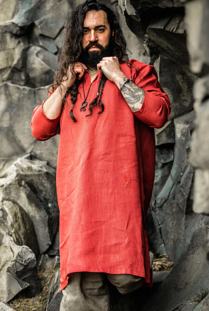 Wikinger Leinentunika  Rot