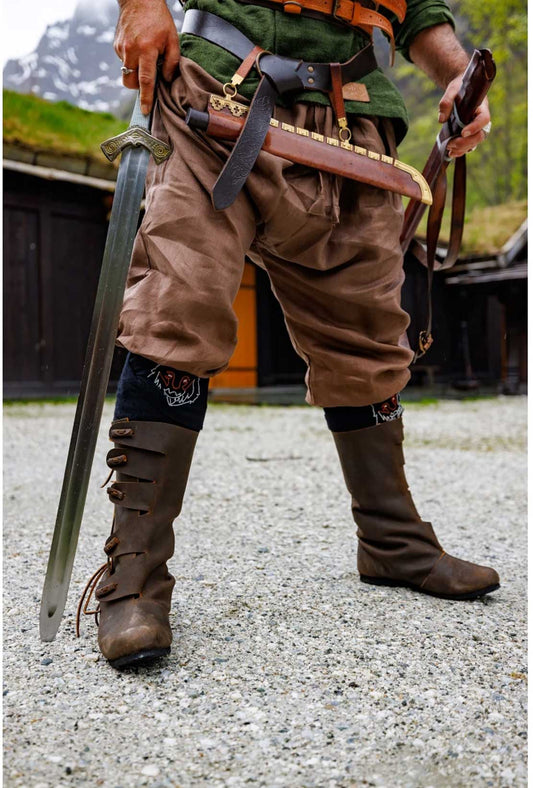 SALE! Wikinger Rushose Leinen Braun XL